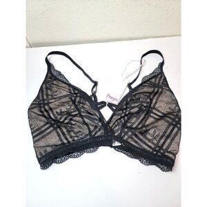 Freya Women's Black Lace Bralette With Adjustable Straps Size M